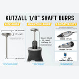 KUTZALL - ROTOR SAW BURR, 1/8 SHAFT