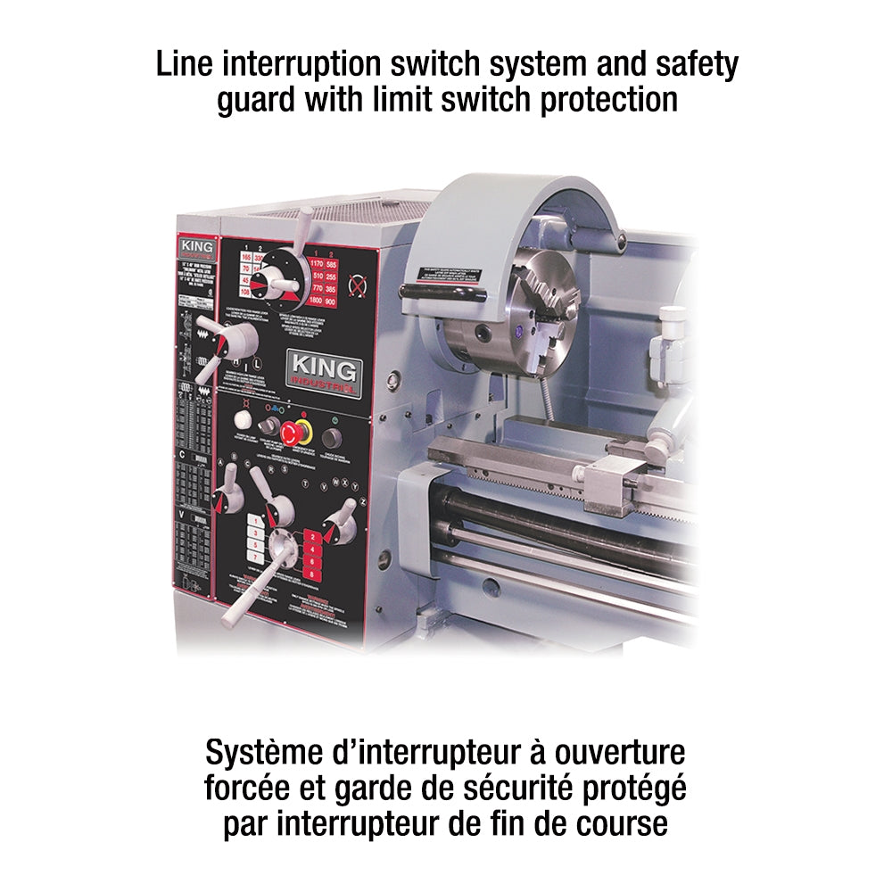 King KC-1640ML - 16" X 40" HIGH PRECISION "TOOLROOM" METAL LATHE