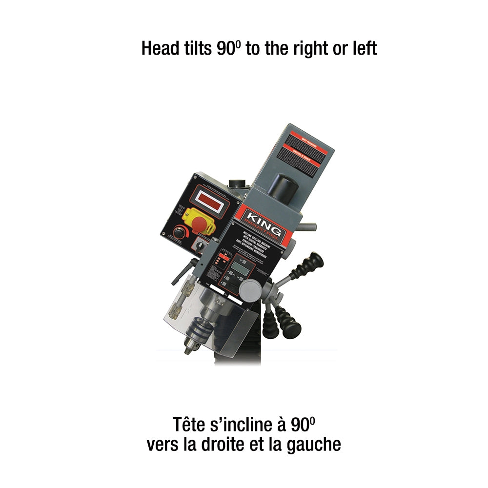 King KC-20VS-2 - Milling Drilling Machine with Digital Readouts