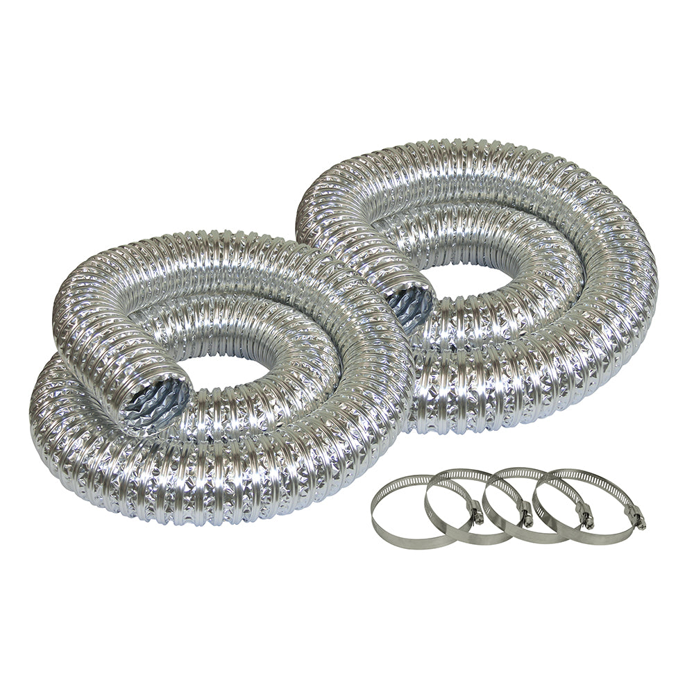 King KM-102 - 2 PC. 3" X 8' FIREPROOF HOSES & CLAMPS KIT