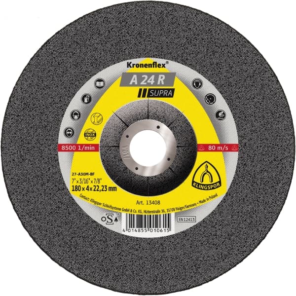 Klingspor A 24 R Supra - Kronenflex® grinding discs for Steel