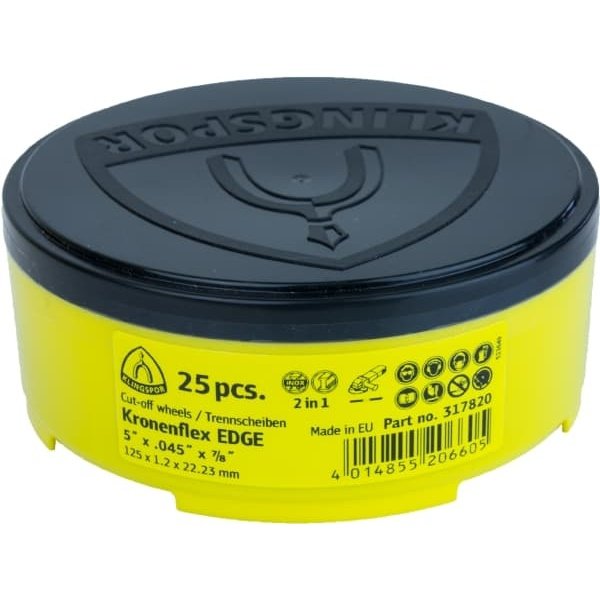 Klingspor EDGE Special - Kronenflex® cut-off wheels 1/32 - 3/64 Inch for Stainless steel, Steel