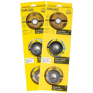 Klingspor Kronenflex 3-Piece Set — Cutting, Grinding & Flap Discs for Steel & Stainless Steel