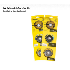Klingspor Kronenflex 3-Piece Set — Cutting, Grinding & Flap Discs for Steel & Stainless Steel