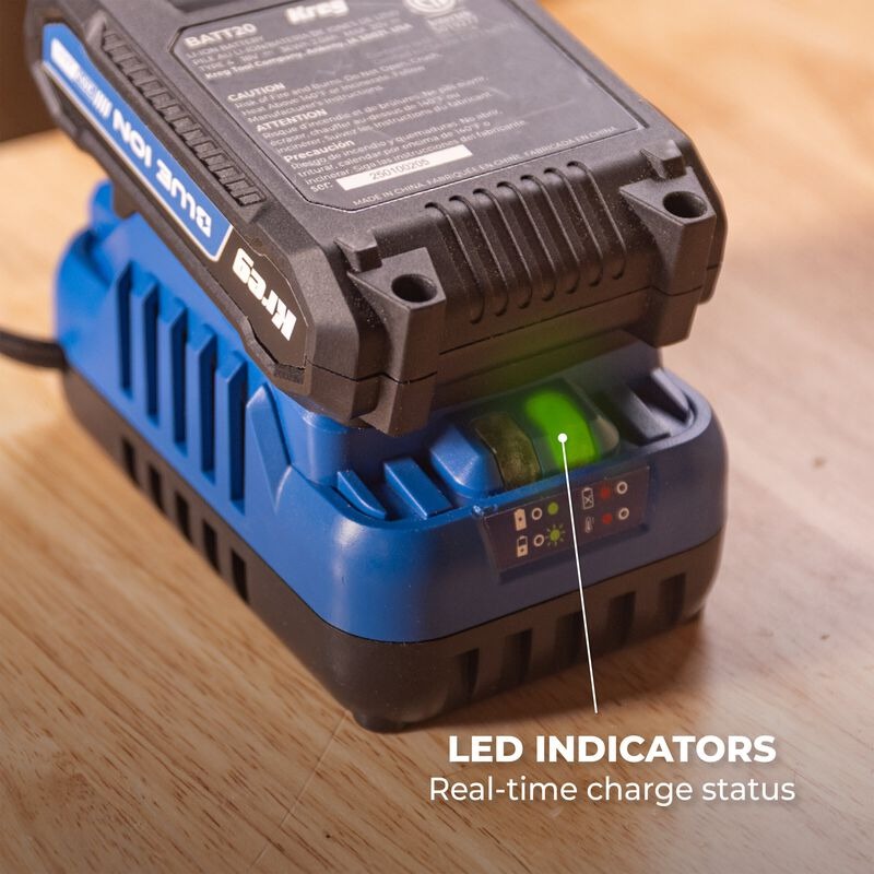 Kreg 20V BlueIon Battery and Charger Starter Kit - 2.0Ah