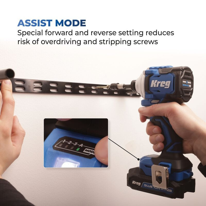 Kreg 20V Ionic Drive™ 1/4" Compact Impact Driver Tool Only