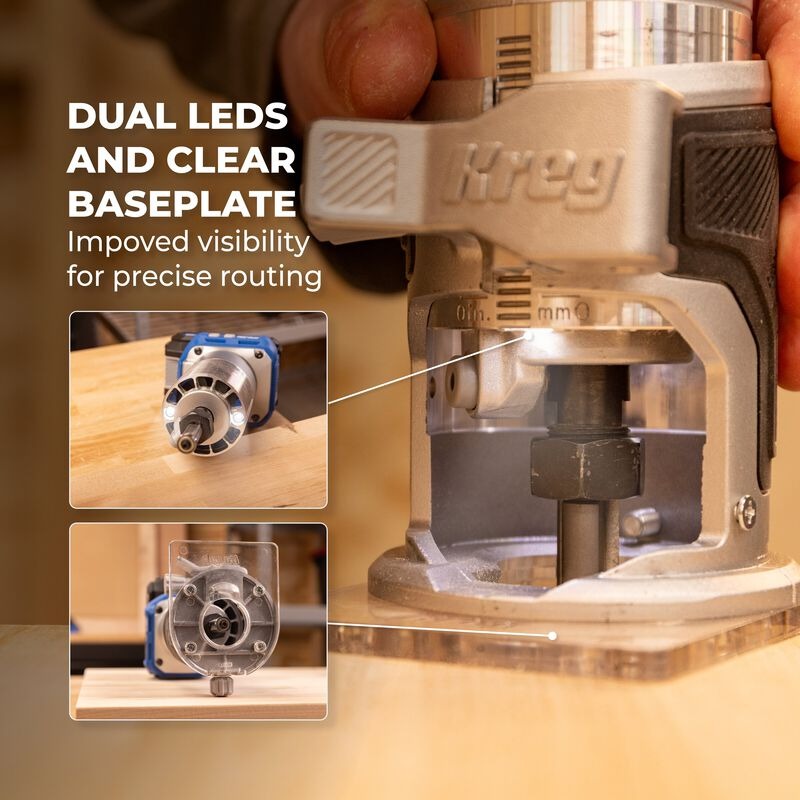 Kreg 20V Ionic Drive™ 1/4" Trim Router Tool Only