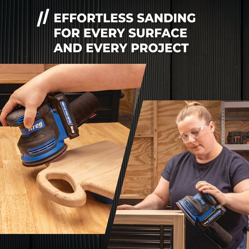 Kreg 20V Ionic Drive™ 5" Random Orbit Sander Tool Only