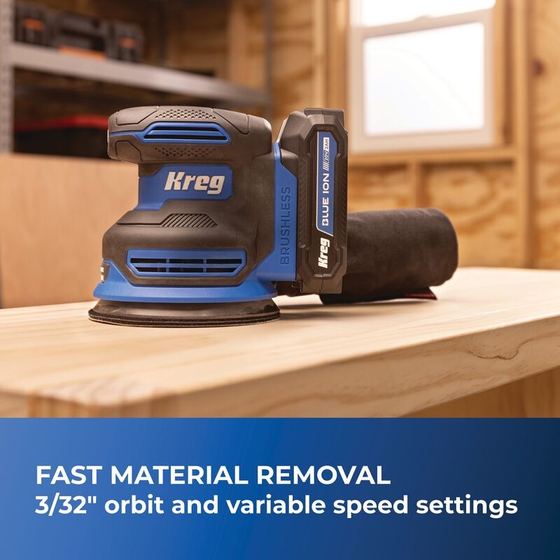 Kreg 20V Ionic Drive™ 5" Random Orbit Sander Tool Only