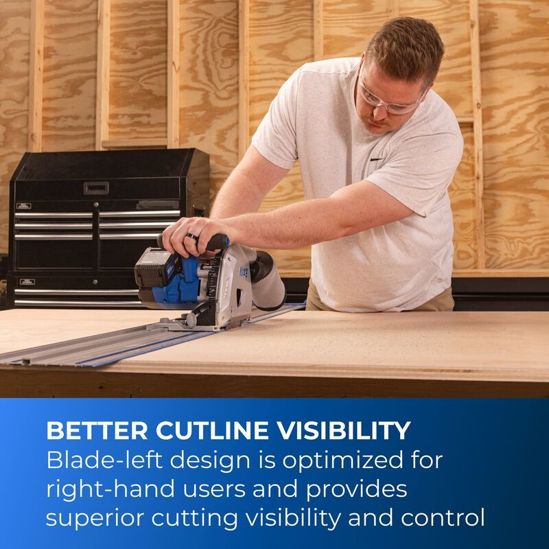 Kreg 20V Ionic Drive™ 6 1/2" Plunge-Cut Track Saw Kit