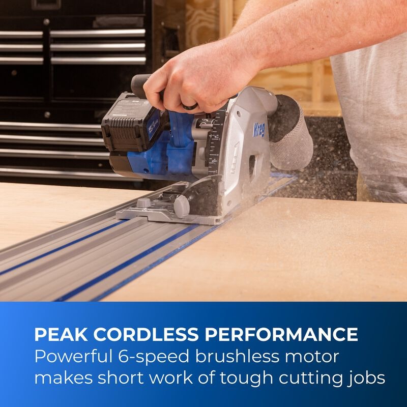 Kreg 20V Ionic Drive™ 6 1/2" Plunge-Cut Track Saw Kit