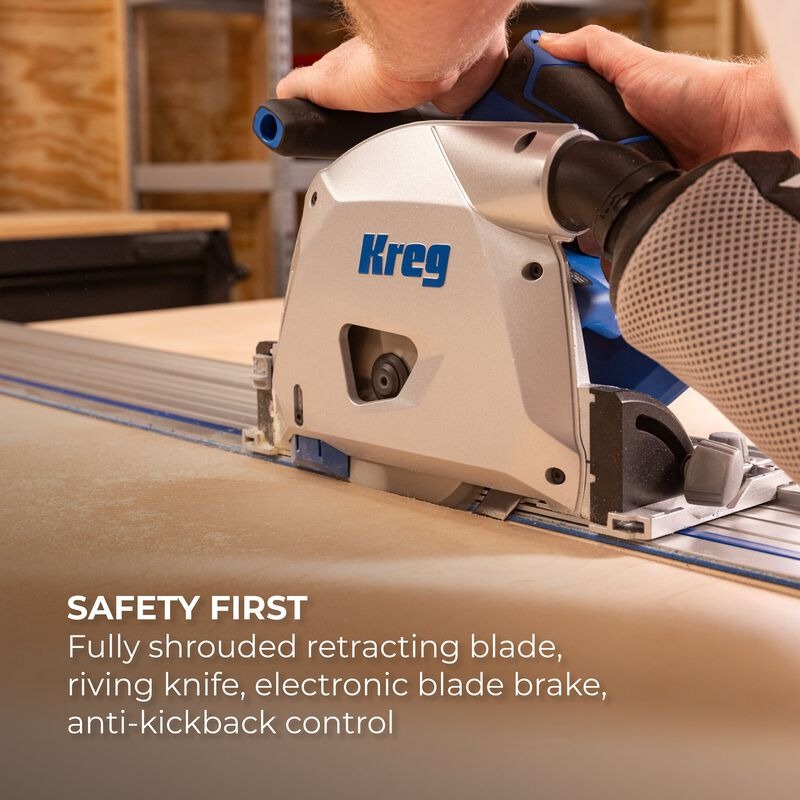 Kreg 20V Ionic Drive™ 6-1/2" Plunge-Cut Track Saw Tool Only