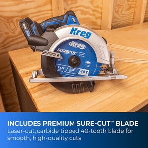 Kreg 20V Ionic Drive™ 7-1/4" Circular Saw Tool Only