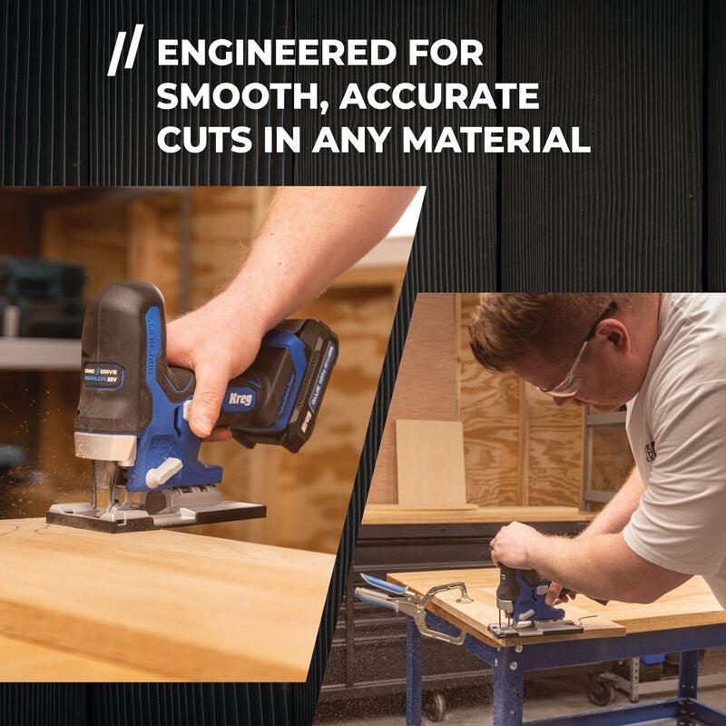 Kreg 20V Ionic Drive™ Barrel Grip Jigsaw Tool Only