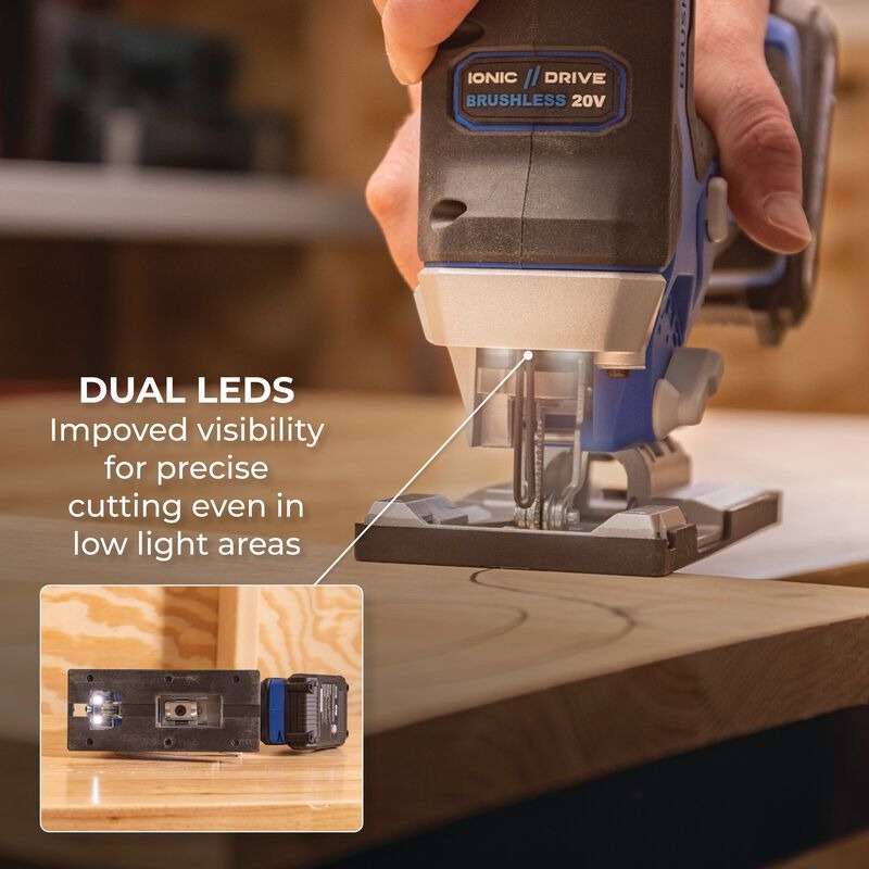 Kreg 20V Ionic Drive™ Barrel Grip Jigsaw Tool Only