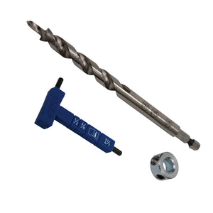 Kreg KPHA308 Easy-Set Drill Bit with Stop Collar & Gauge/Hex Wrench