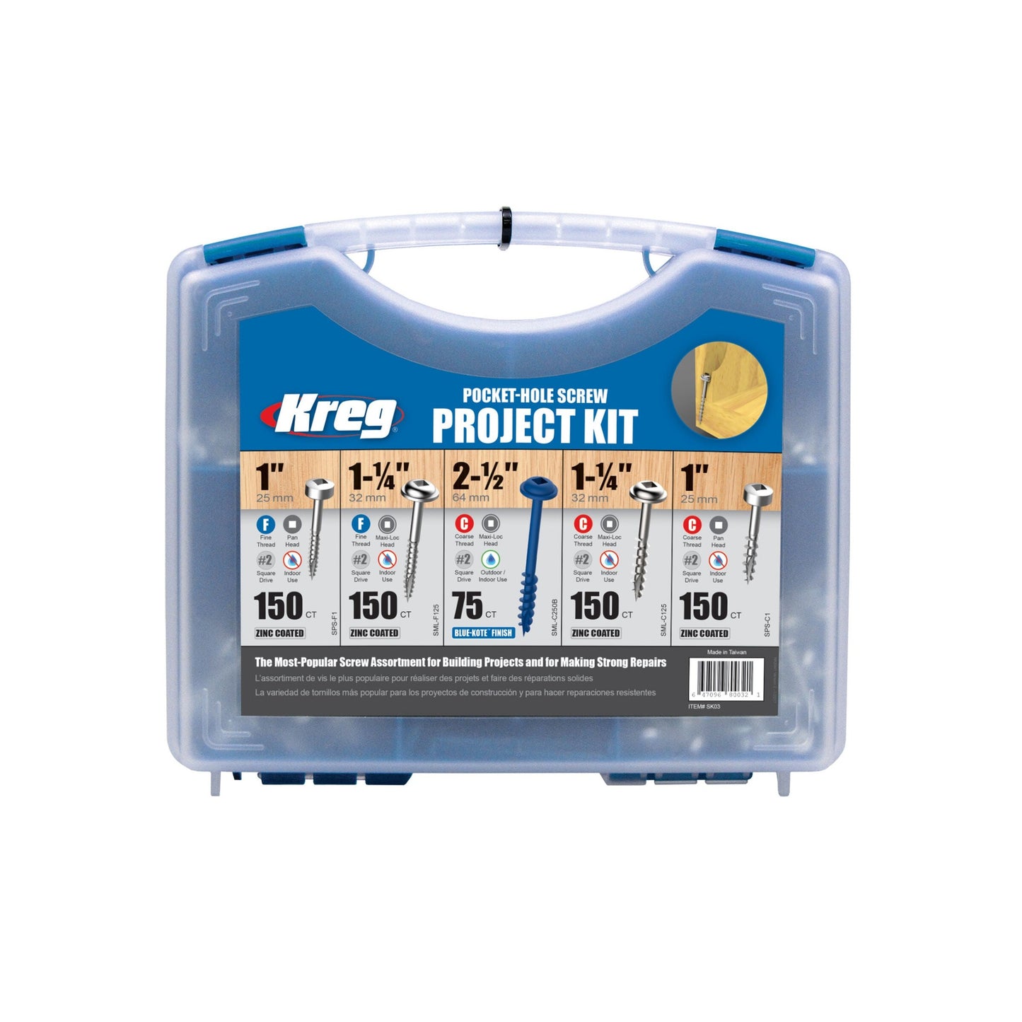 Pocket-Hole Screw Project Kit
