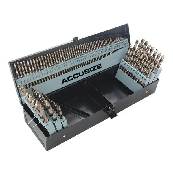 M35 HSS+5% Cobalt Premium 115 Pcs Drill Set 3-in-1, 135 deg split point, 1/16-1/2" + #1 to 60 + A to Z, Fully Ground