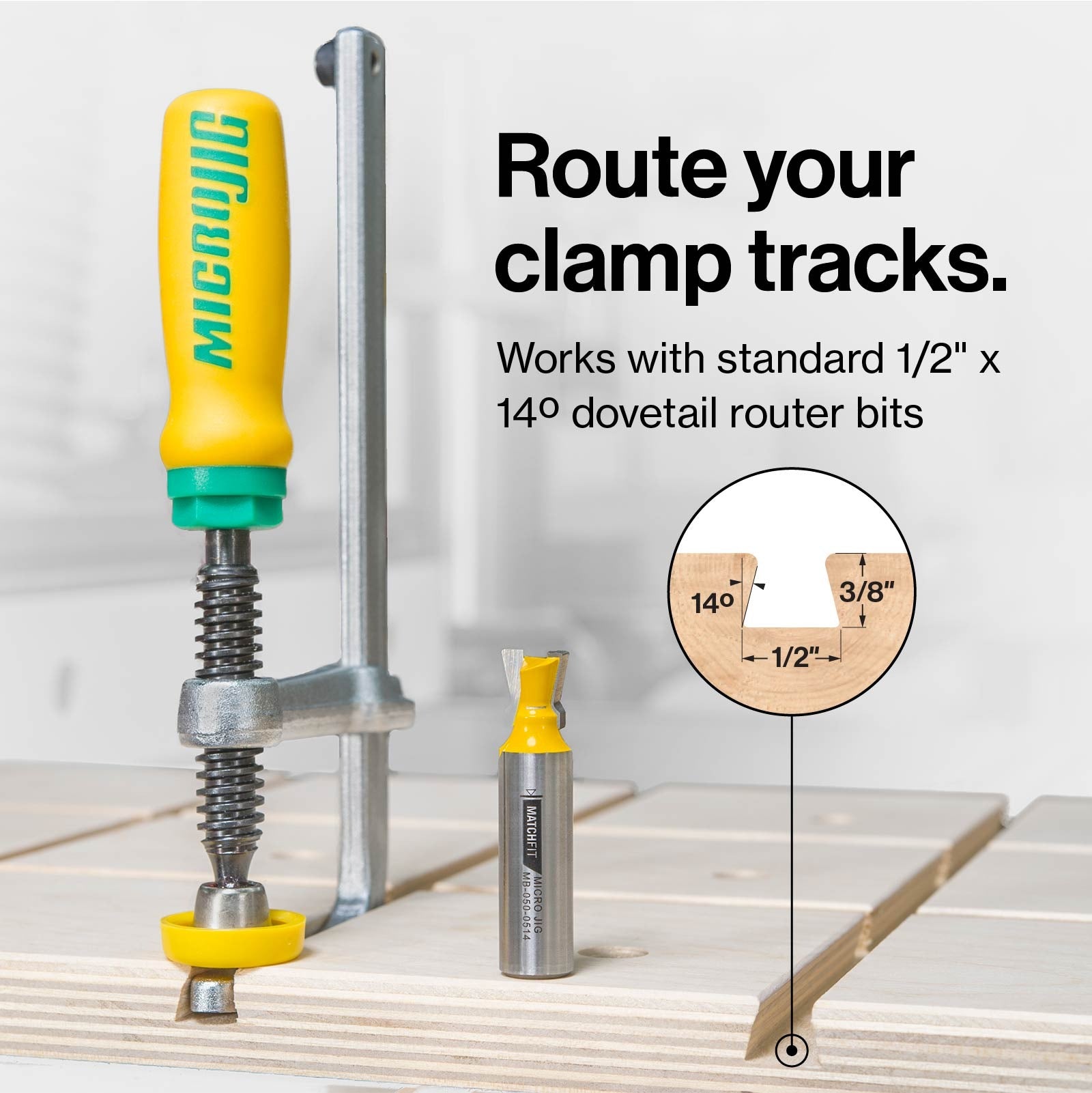 MicroJig DVC-1177K2 MATCHFIT Dovetail Clamp Pro