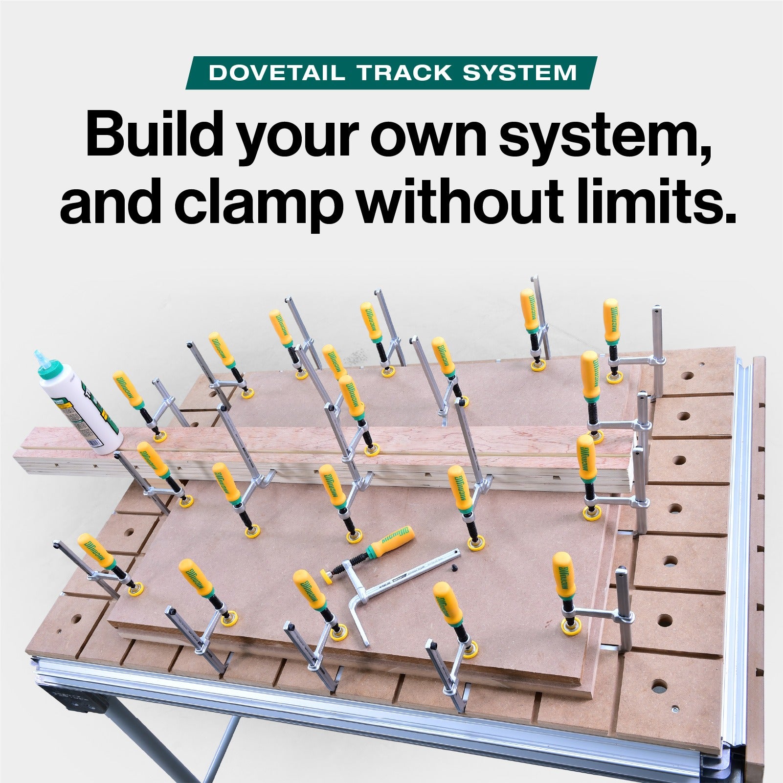 MicroJig DVC-538K2 MATCHFIT Dovetail Track Clamp 2-pack