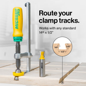 MicroJig DVC-538K2 MATCHFIT Dovetail Track Clamp 2-pack