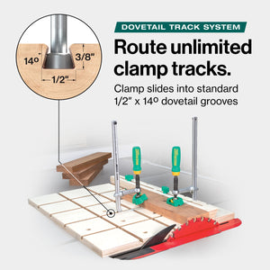 MicroJig DVC-850AP MATCHFIT Dovetail Track Clamp® AP