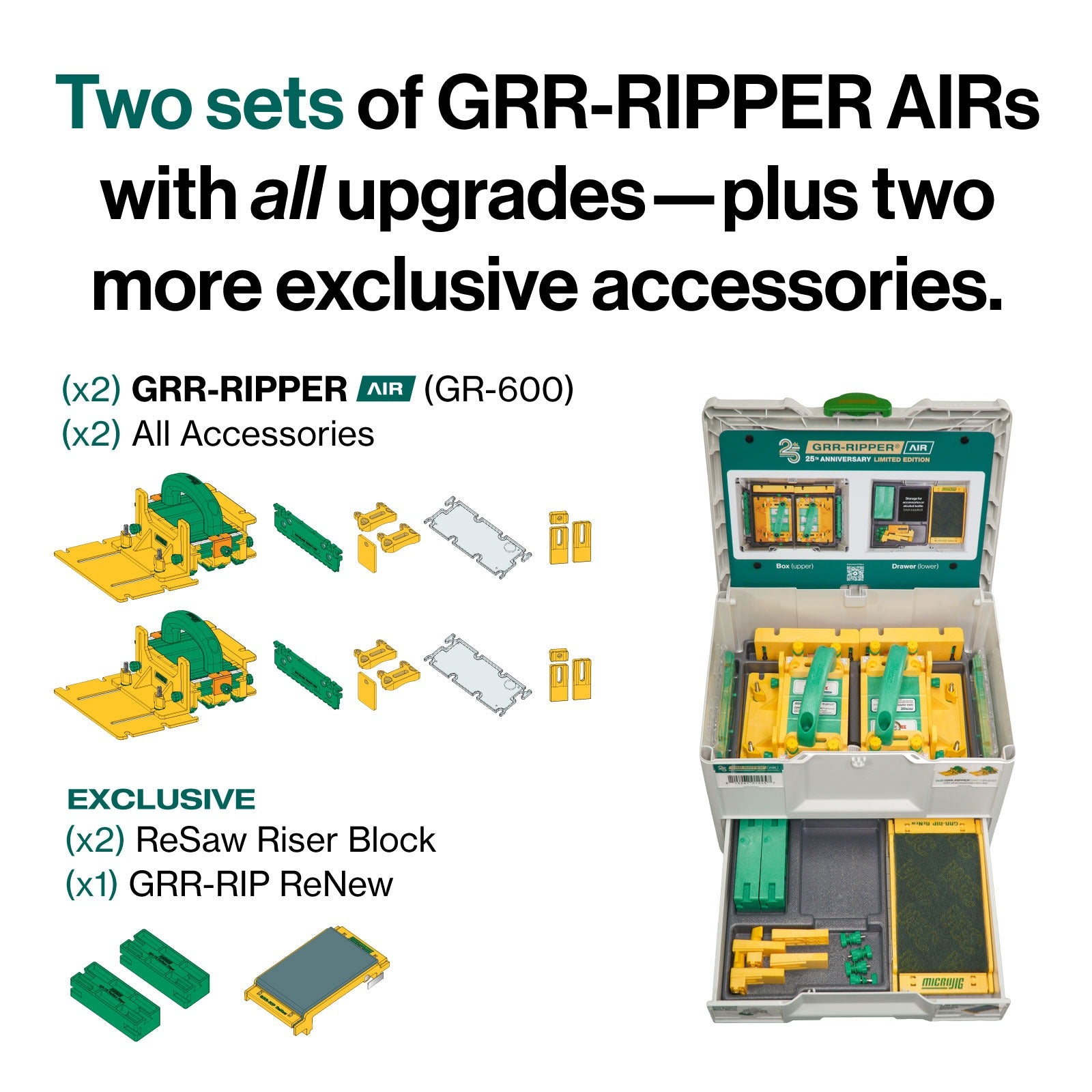 MicroJig GR-2100AIR GRR-RIPPER® 25 Limited Systainer Edition