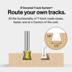 MicroJig MATCHFIT Dovetail Router Bit 1/2"-14 Degree