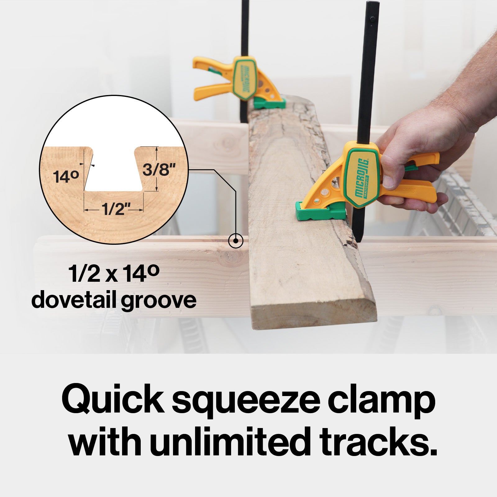 Microjig DVC-625QCK2 - MATCHFIT Grr-rip Clamp 2-pack