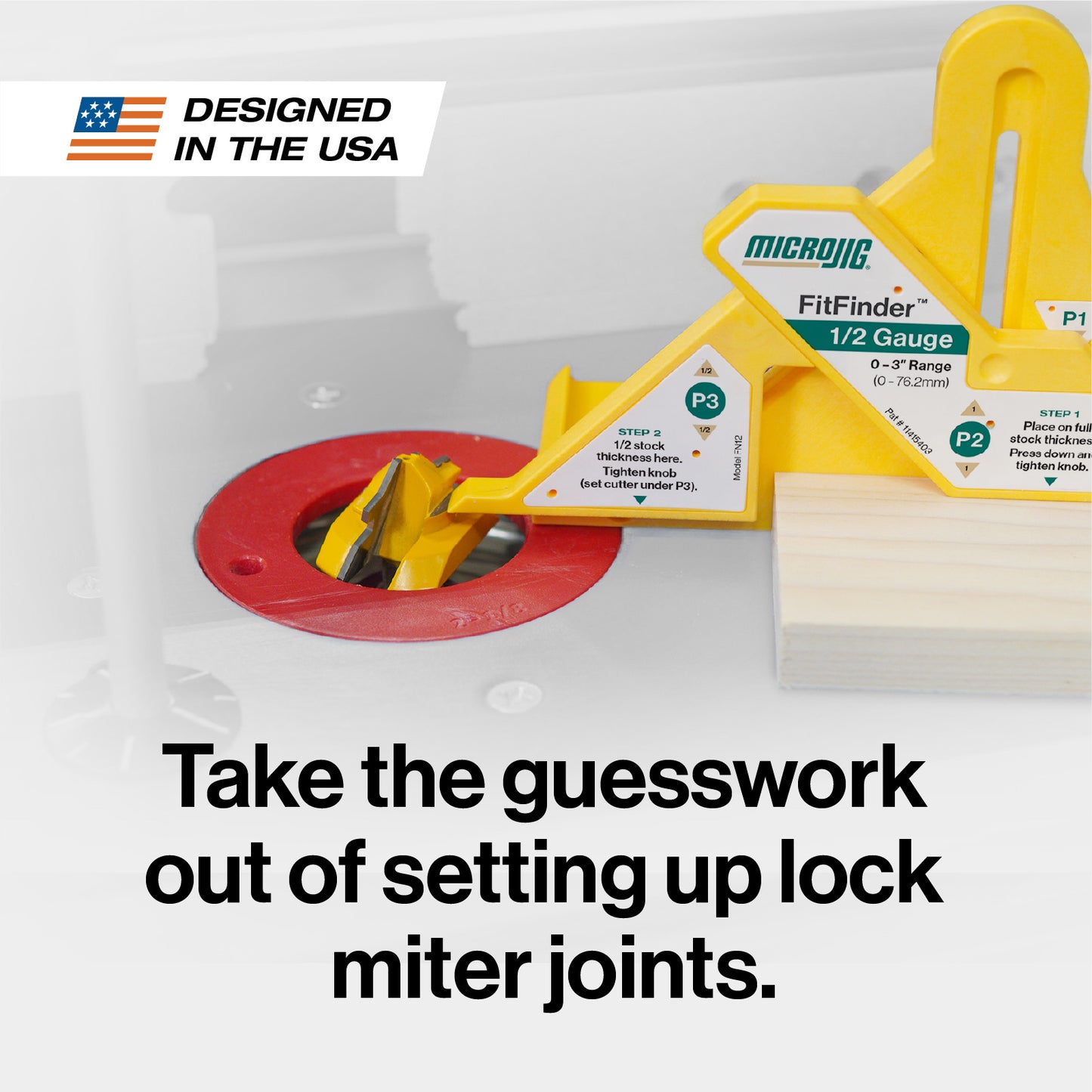Microjig MB-050-0750LM - FITFINDER Lock Miter Router Bit 1/2" Shank