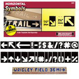 Milescraft 2207 1-1/2” AND 2-1/2” Horizontal Arrow and Symbol Templates