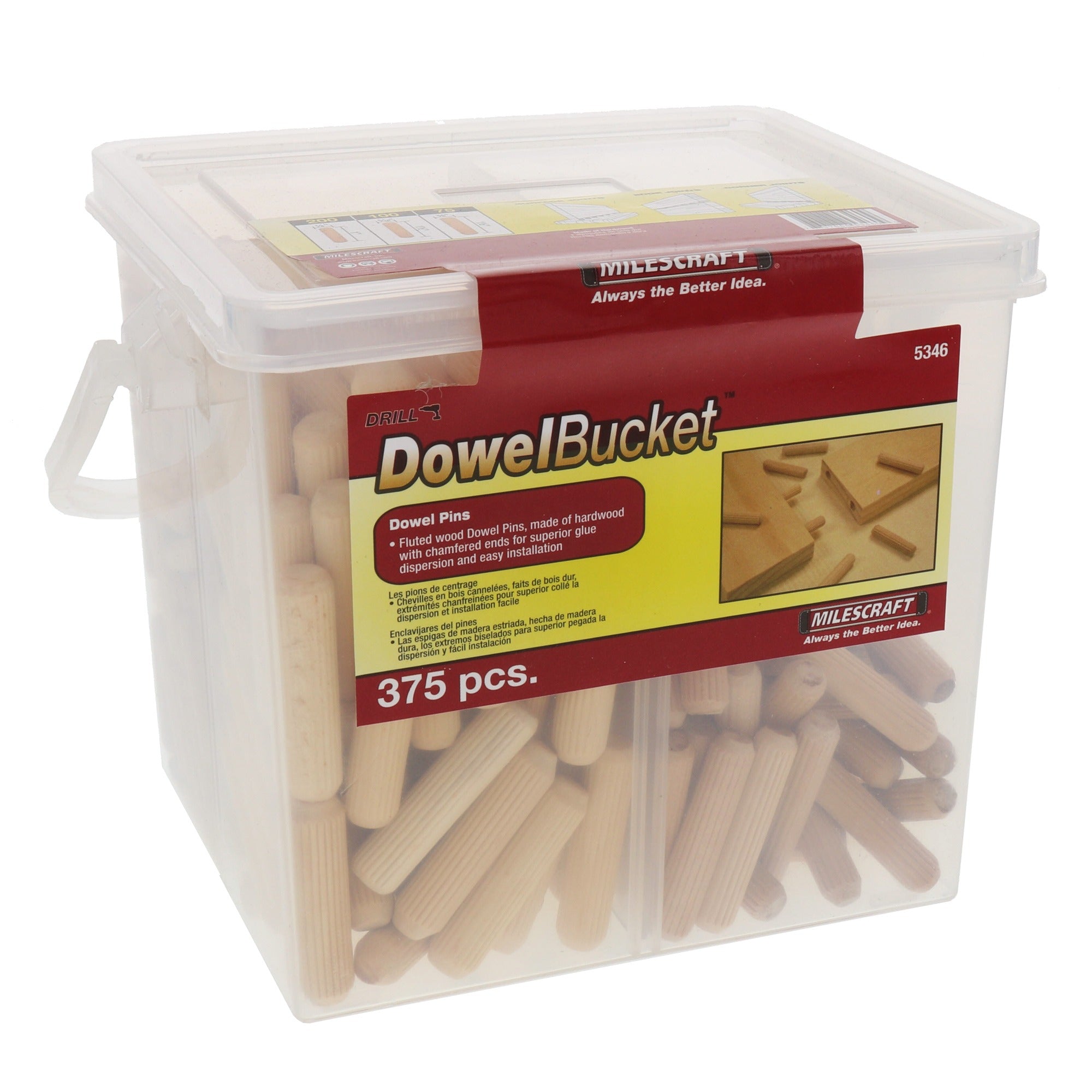 Milescraft 5346 DowelBucket – 375 pcs