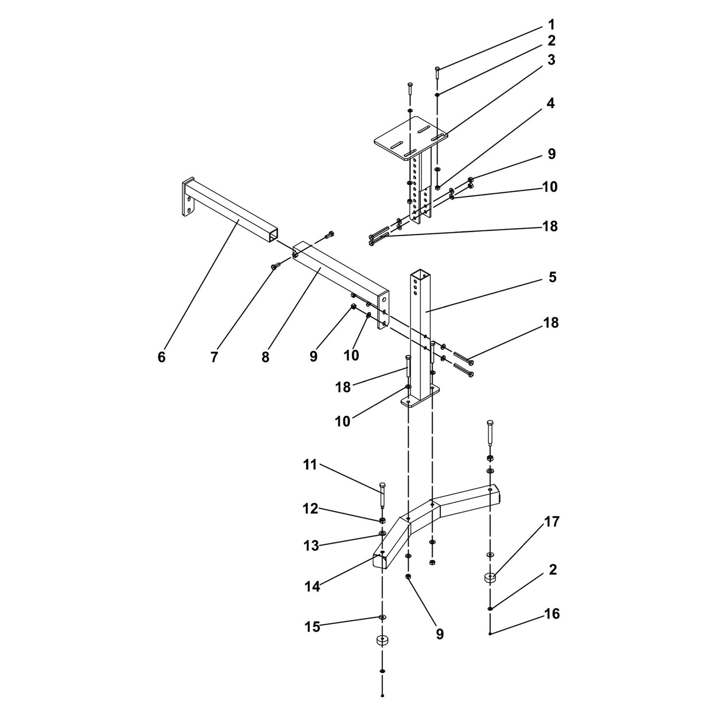 RIKON 70-913 - Lathe Stand Extension For 70-910 /70-920