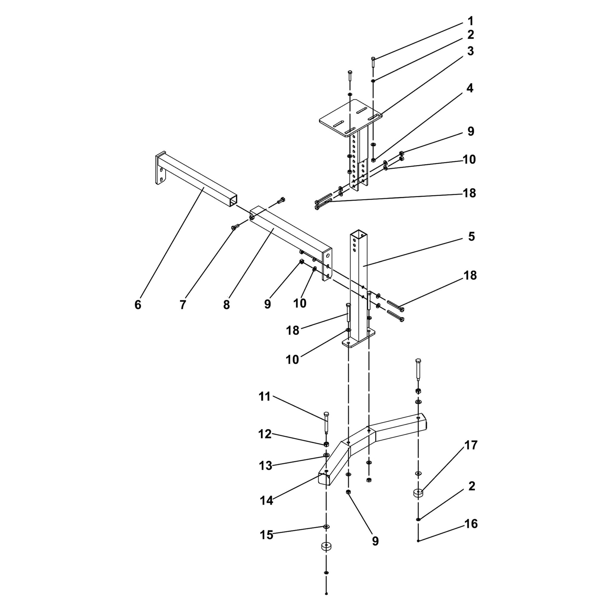 RIKON 70-913 - Lathe Stand Extension For 70-910 /70-920