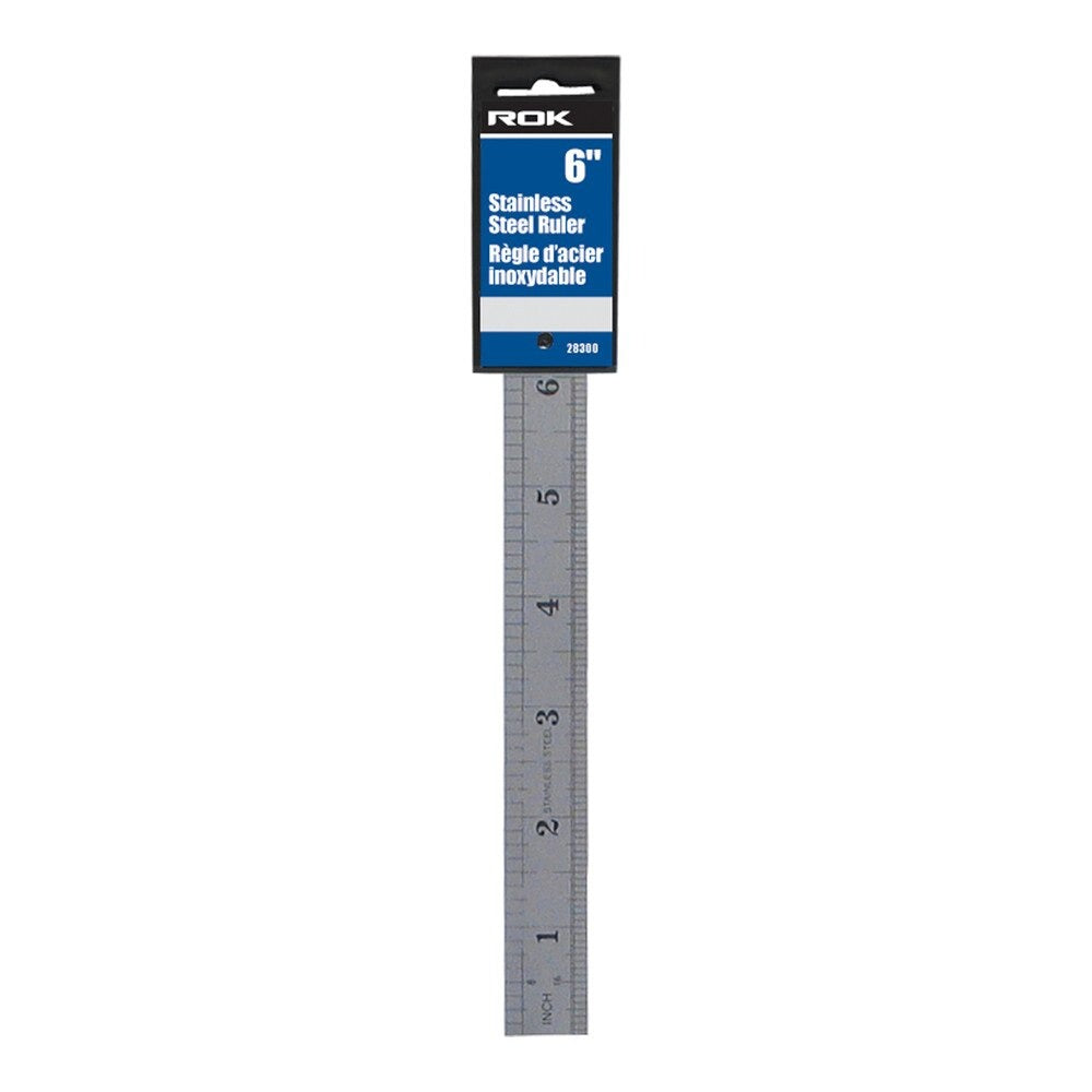 ROK 28300 6" 150 MM Stainless Steel Ruler