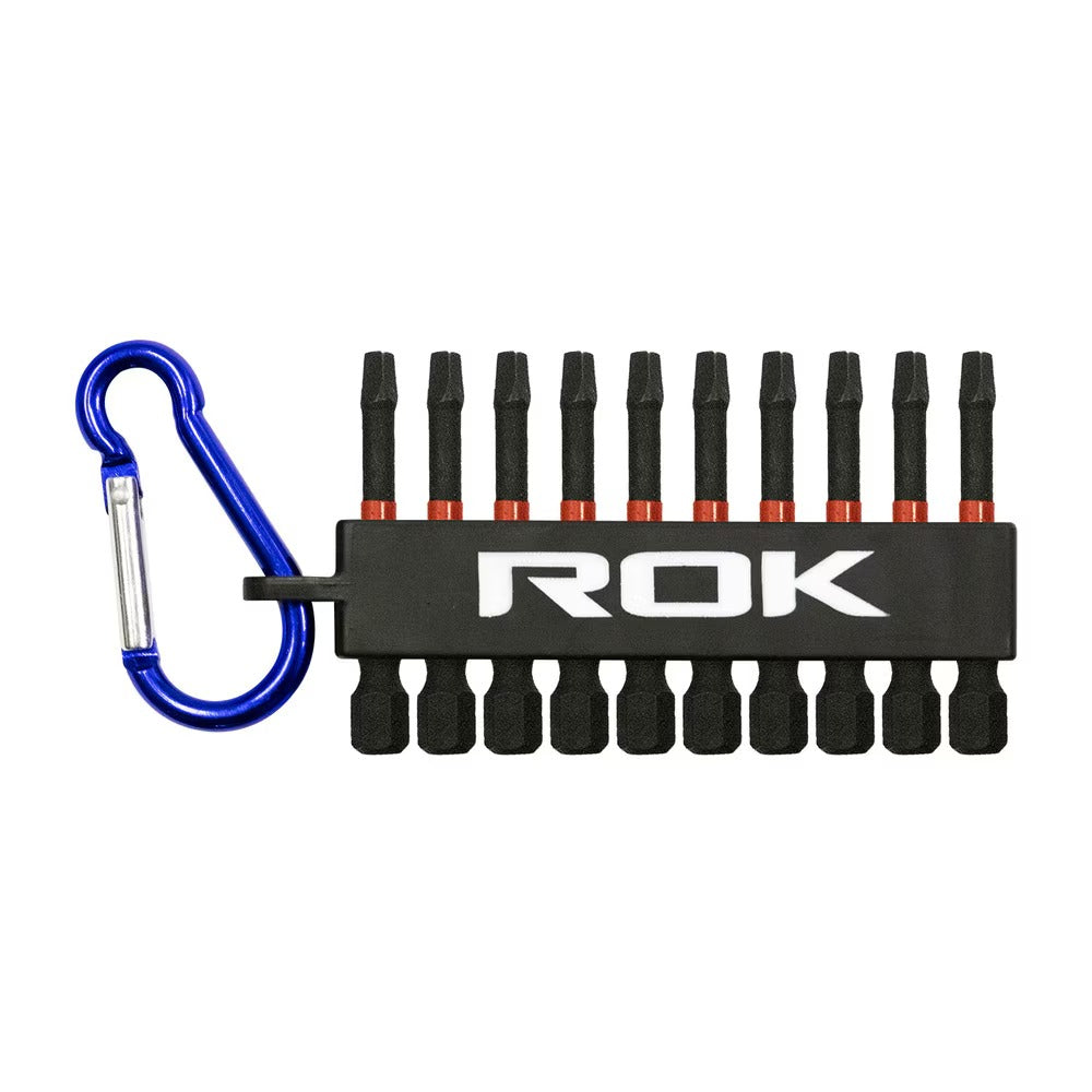 ROK 37037 10 PC 2" Impact Driver Bit Set #2 Square