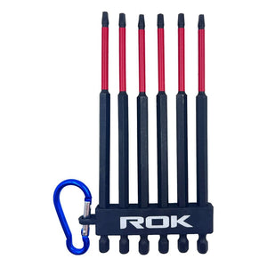 ROK 37056 6 PC 6" Impact Driver Bit Set #2 Square