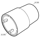 Rockler 31660 - 2-1/2'' Swiveling Hose Adapter for Shop Vacuums