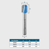 Rockler 32443 Signmaking Carbide Router Bits - 1/4" Shank
