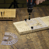 Rockler 51133 - Small Cribbage Board Templates, 3-Player, Curved Track
