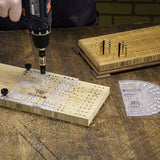 Rockler 51133 - Small Cribbage Board Templates, 3-Player, Curved Track