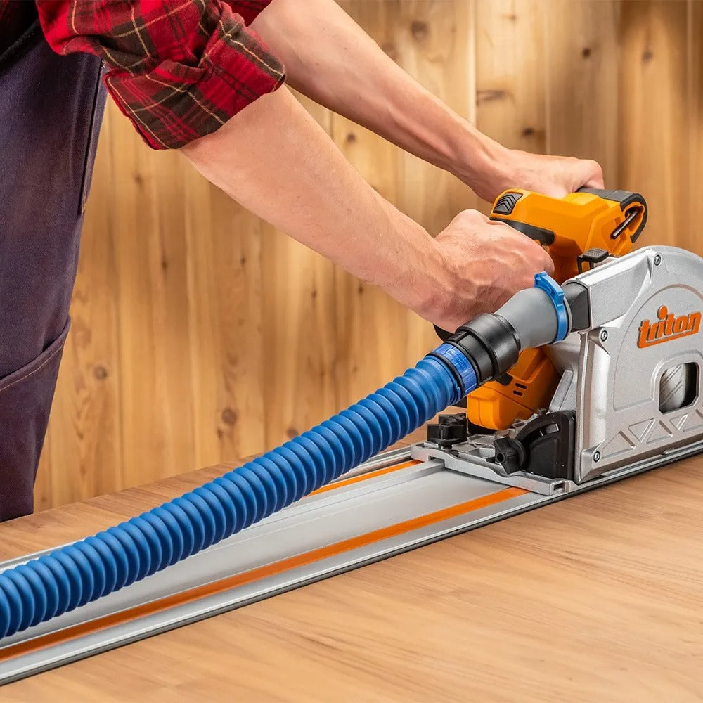 Rockler 68966 - Dust Right FlexiPort Power Tool Hose Kit with Click-Connect, 3' to 12' Expandable Hose