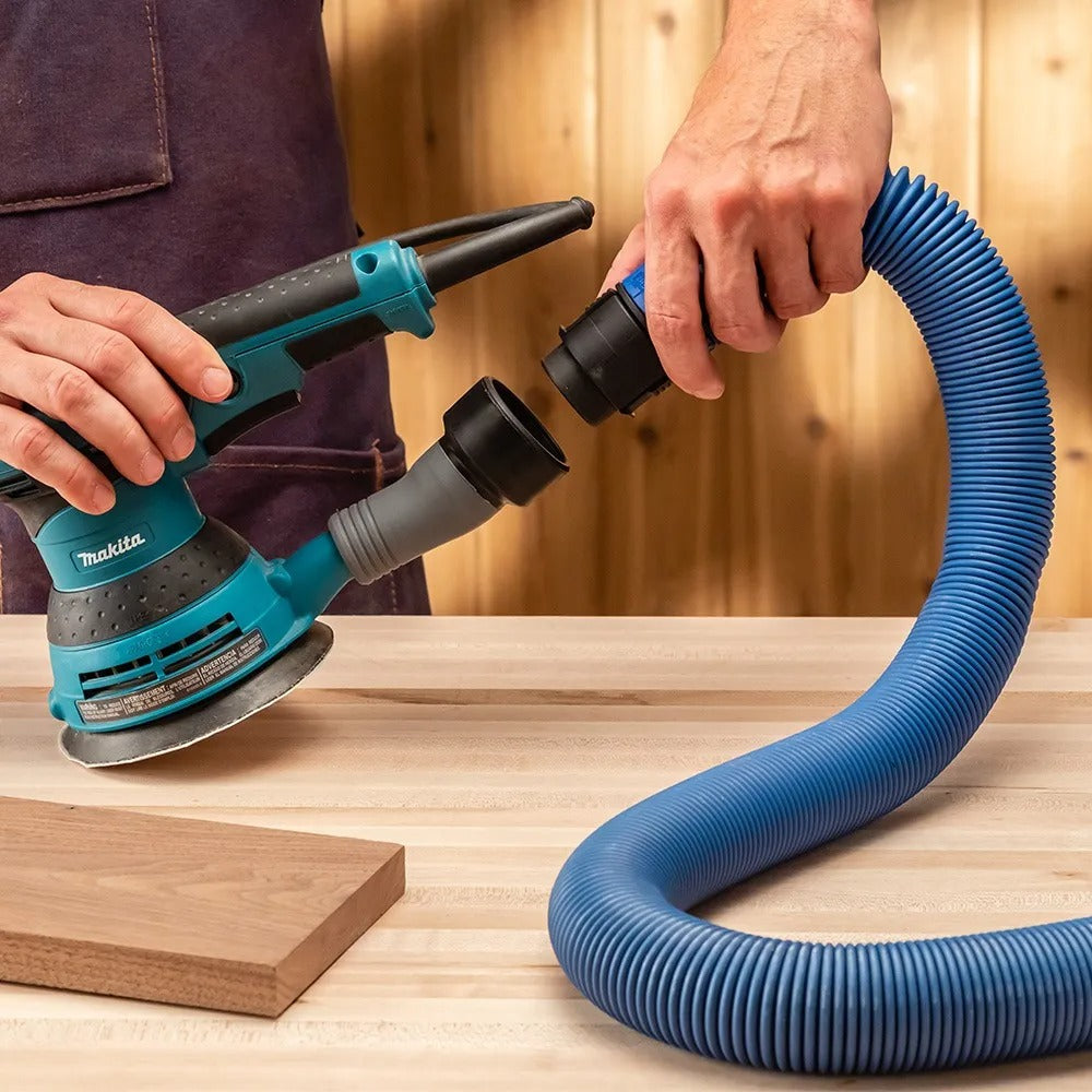Rockler 68966 - Dust Right FlexiPort Power Tool Hose Kit with Click-Connect, 3' to 12' Expandable Hose