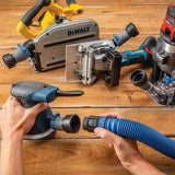 Rockler 68966 - Dust Right FlexiPort Power Tool Hose Kit with Click-Connect, 3' to 12' Expandable Hose