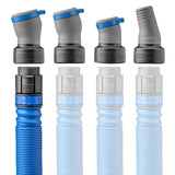 Rockler 68966 - Dust Right FlexiPort Power Tool Hose Kit with Click-Connect, 3' to 12' Expandable Hose