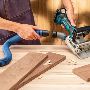 Rockler 68966 - Dust Right FlexiPort Power Tool Hose Kit with Click-Connect, 3' to 12' Expandable Hose