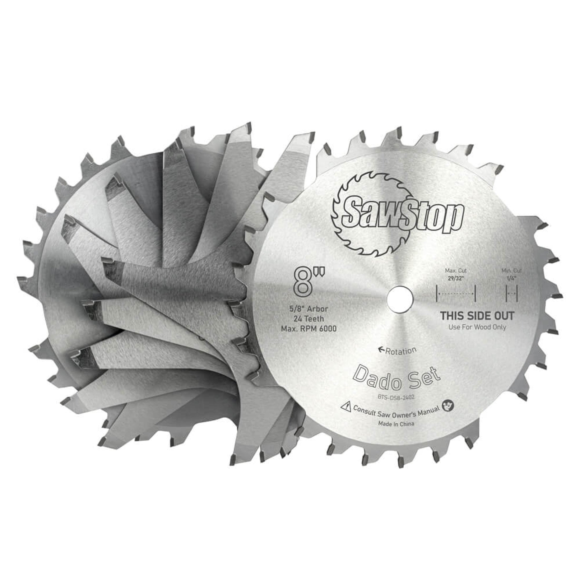 SawStop BTS-DS8-2402 Premium Dado Set