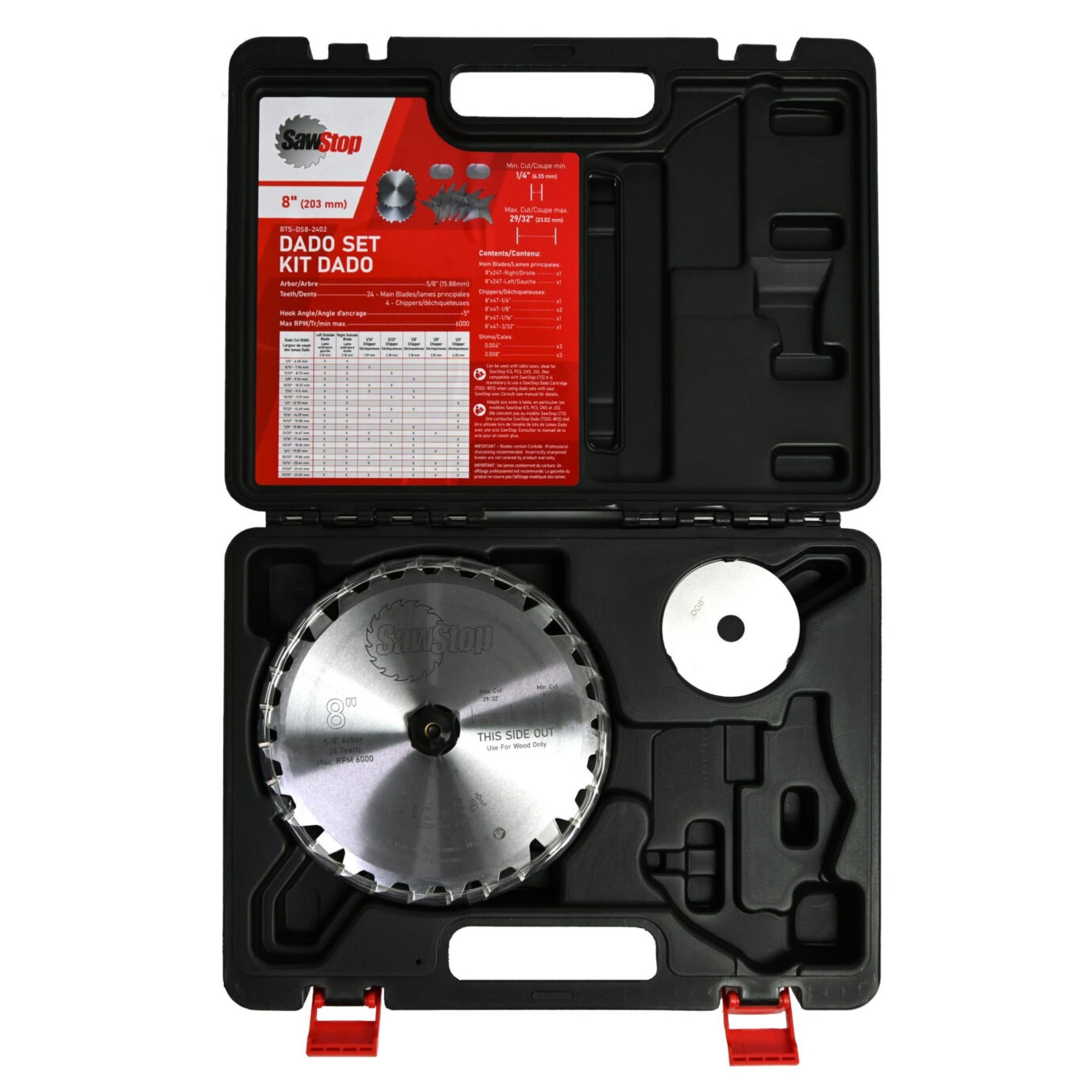 SawStop BTS-DS8-2402 Premium Dado Set