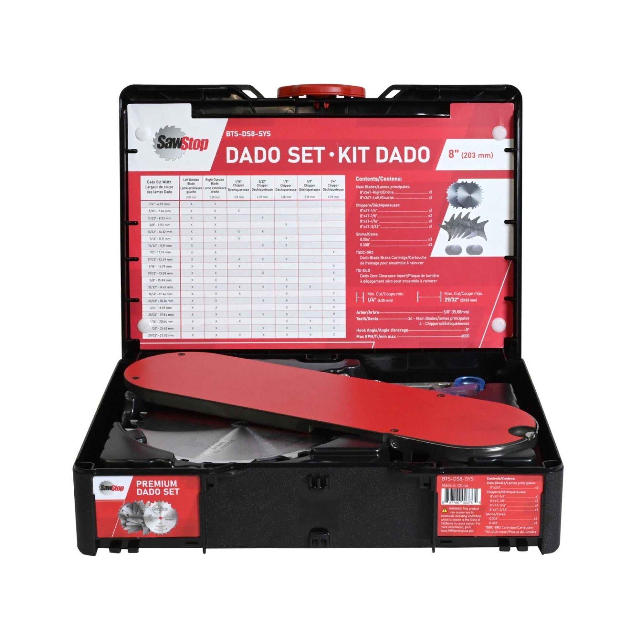 SawStop BTS-DS8-SYS Premium Dado Set Systainer