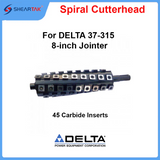 Sheartak S01063 Spiral Cutterhead DELTA 37-315 8-inch Jointer 45 Carbide Inserts